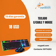 TECLADO C/CABLE Y MOUSE - Img 55941324