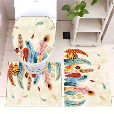 Set de 3 alfombras para baños con hermosos diseños. Mensajería disponible - Img 116521263
