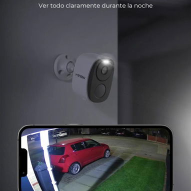 cámara IP inalámbrica de seguridad para el hogar con panel solar compacto con un soporte de montaje ajustable. - Img 100606464