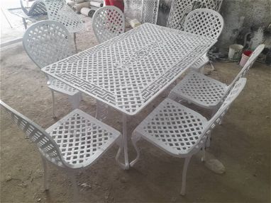 Mesas de 6 sillas para exteriores ofrecemos servicio de entregas gratis en toda la Habana - Img 66983836