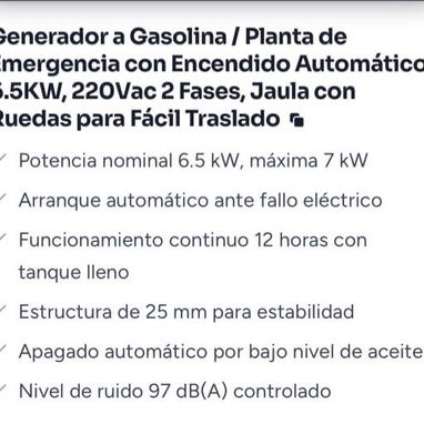 PLANTA ELÉCTRICA 7000W‼️‼️ - 3/4