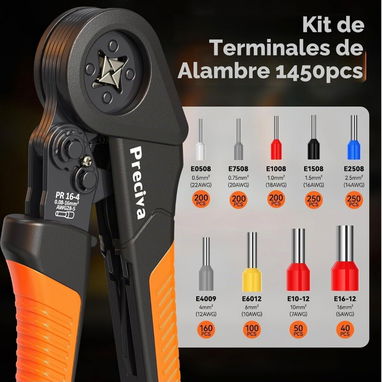 Kit de Crimpado de Virolas y Pelacables con 1450 Piezas - 4/5