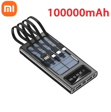 REBAJA. Bancos Carga (Power Bank) XIAOMI. 100,000 y 200,000 mAh. Carga dual: SOLAR y ELÉCTR. 4 cables y lint. integrado. - Img 86715736