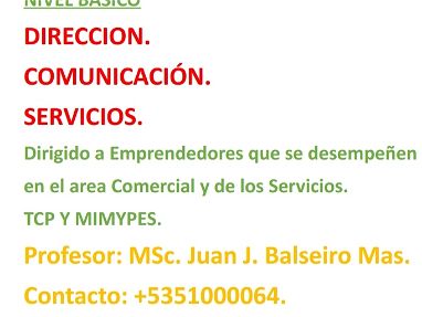 Cursos Dirección, Comunicación y Servicios. - Img main-image