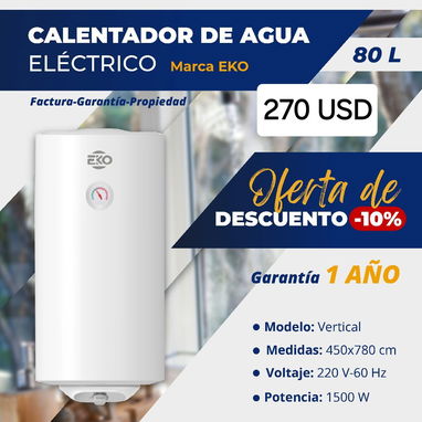CALENTADOR DE AGUA ELÉCTRICO ✅️ 50L Y 80L L Y - Img 121481041