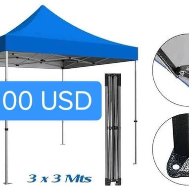 📣📣Carpas plegables multiuso tipo acordeón 3x3 metros🎪  Verde y roja: 100 usd.... - 3/3