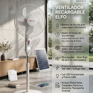 Ventilador Elfo 16" pedestal + Panel Solar | $130 USD con Envío Gratis | Garantía y Factura - Img 57720332