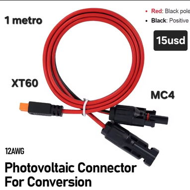 🚨🚨 Cable de Conversión XT60-MC4. 1metro. 15usd - 2/2