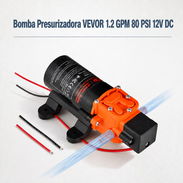 Bomba Presurizadora VEVOR 1.2 GPM 80 PSI 12V DC Autocebante Diafragma 2 Cámaras Para RV Riego Negro - Img 55428002