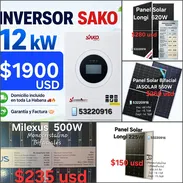 🌞‼️INVERSORES, PANELES SOLARES: MILEXUS 500W, Longi 225W y 620, JaSolar 550W|Cable fotovoltaico, conectores mc4 y más.. - Img 55832148