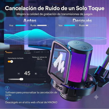 🎙️MAONO DGM20S Micrófono USB con condensador y cancelación de ruido 🌐 - Img 126314342