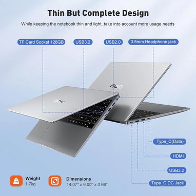 LAPTOP 🎁NUEVA🎁📦CAJA, AOC Pro (TX15-AOC), 15.6" FHD IPS Antireflejo, Intel N150, 16GB RAM, 512GB SSD, 7Horas - Img 125481026