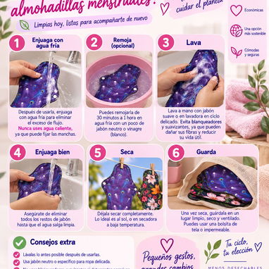 Intimas almohadillas reutilizables ecológicas de fibra de bambú y algodón sanas salud ph equilibrio - 4/5
