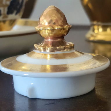 ☕ Juego de  Café "Vieux París" Imperio 🇫🇷 (1820-1835) Porcelana Y Oro | Con Detalles - Tel: 5358 0956 - Vedado - 3/5