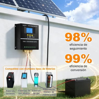 Controlador de carga solar MPPT de 100A. Nuevo en su caja. - 3/3