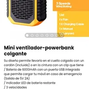 Mini ventilador-powerbank colgante. Nuevo - Img 51792012