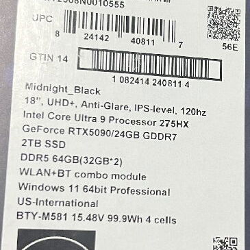 Laptop Gaming .... RTX 5090 ...... 58067644 - 2/2
