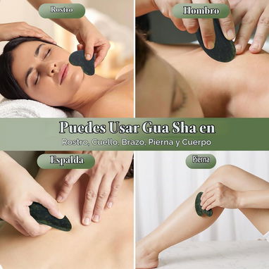 Gua Sha de Jade Natural - 3/7