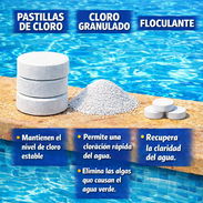 ✅️Pastillas de cloro ✅️Cloro granulado ✅️Floculante (productos químicos para mantener tu piscina) - Img 54690997