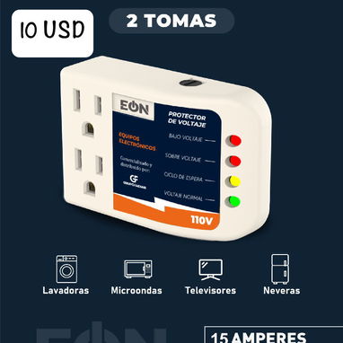 ⚡ REGULADOR DE VOLTAJE EÓN 110 V 🔴 1 TOMA 💲 8 USD 🔴 2 TOMAS 💲 10 USD 🔴 3 TOMAS 💲 12 USD - Img 113186898