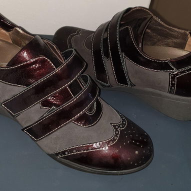 Zapatos plataformas color vino Oxford - 2/3