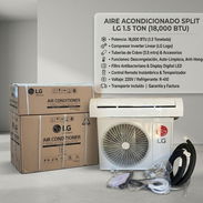 SPLIT LG 1.5 TONELADAS 18,000 BTU A $750 USD CON ENVÍO, FACTURA, GARANTÍA Y TUBERÍA DE COBRE - Img 58013317