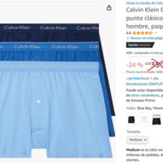 vendo juego de 3 calzoncillos Calvin Klein, originales, tipo Boxer, de algodon. Talla L - Img 45127452