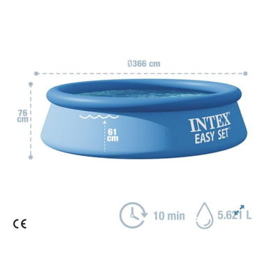Piscina Intex de 3.66m x 76cm montaje rápido solo 10 min - 2/5