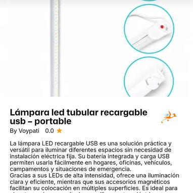LÁMPARA RECARGABLE/ LINTERNA RECARGABLE/BOMBILLO - Img 123176582