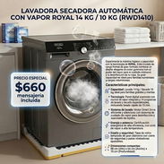 🧺 Lavadora Secadora con Vapor ROYAL 14 kg / 10 kg (RWD1410) - Img 55951438