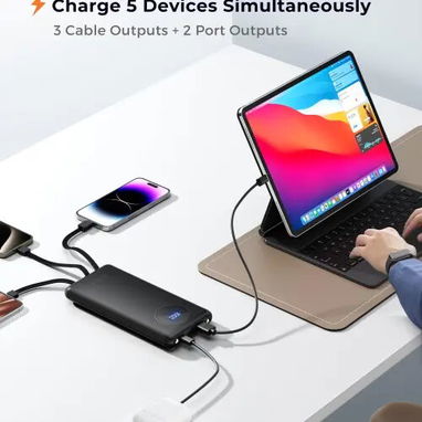 Power Bank JOYFAR 10,000mAh 22.5W con Cables Integrados - Img 116673772