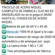 Triciclo Eléctrico de acero inoxidable - Img 56802316