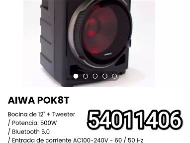 !!!AIWA (Japonesa)POK8T de 500W Bocina de 12" + Tweeter / Potencia de salida: 500W  / Bluetooth 5.0..!!! - Img main-image