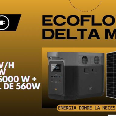 Estación de energía portátil, panel solar y planta generadora de gasolina - Img 123513431