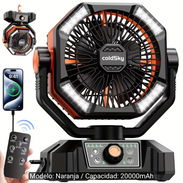 Ventilador recargable ColdSky de 20000 mah 75 USD  • Es de doble aspa • Tiene 8 velocidades 70 USD - Img 56393477
