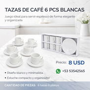 Tazas de Café ☕️ 6 PCS Blancas - Img 55963726
