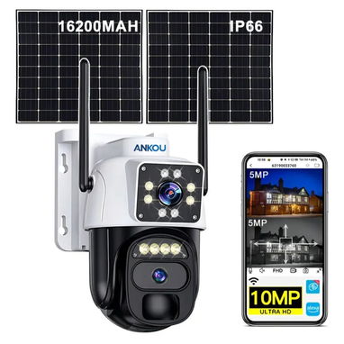 Camara de seguridad 2 lentes 10 Mpx Wifi 2 paneles - Img 127917004