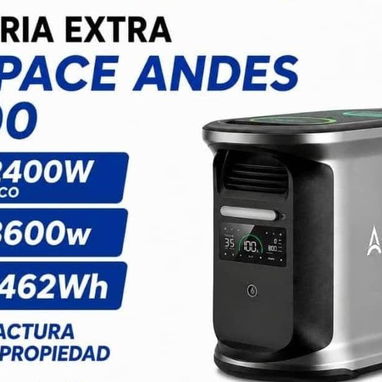 AMPACE ANDES 1500 1462WH 2400W PICO 3600W Y bateria adicional - 2/2