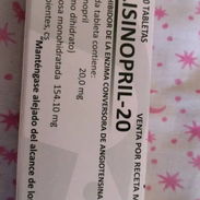 LISINOPRIL 30 TABLETAS 700 PESOS - Img 55748251