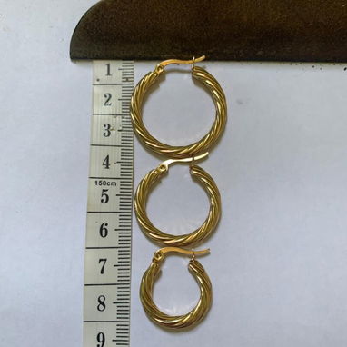 ✨Argollas Torcidas de Acero Inoxidable ✨ - Img 123553651
