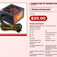 FUENTE DE PC 500WS 220V . - Img 57563712