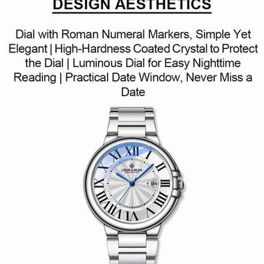 ⌚ LOUIEJUELEN Reloj Suizo de Lujo Automático para Hombre 42mm - 3/5