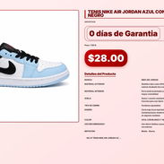 TENIS NIKE AIR JORDAN AZUL CON BLANCO Y NEGRO . - Img 57104510