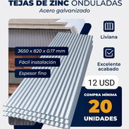 Tejas de Zinc Onduladas de Acero Galvanizado - Img 58117666