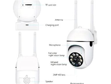Cámara de seguridad y vigilancia inalámbrica modelo A2R-U, con detección de movimiento, visión nocturna y mucho más. - Img 65815187
