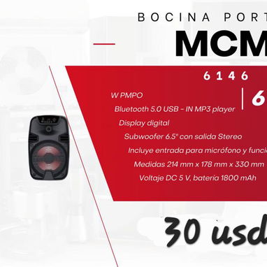 Bosinas recargables chiquitas mediana y grandes con microfonos - Img 118759634
