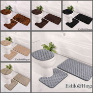 Juego de Alfombra Antideslizante de Baño de 3 Piezas (eh) - Img 56965203