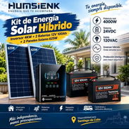 Inversor híbrido Sumry 4000W (110v) + 2 Baterías 12v/100A + 2 Paneles 625W - Img 57808174