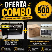 Combo en oferta Inversor onda pura 6kW + ATS - Img 56019400