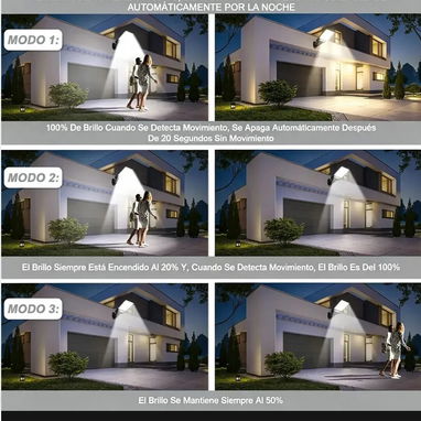 Lámpara Led Solar Exterior  Alumbrado con Sensor de Movimiento IP68 - 6/7